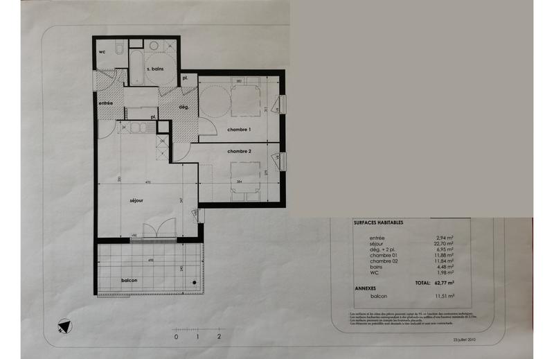 Appartement - 63 m² - 3 pièces