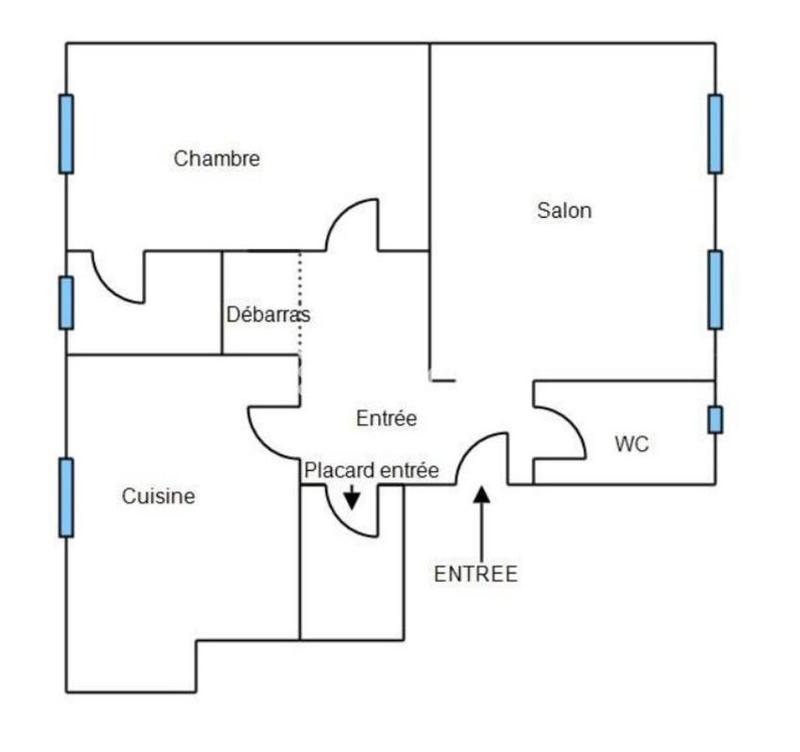 Appartement - 48 m² - 3 pièces