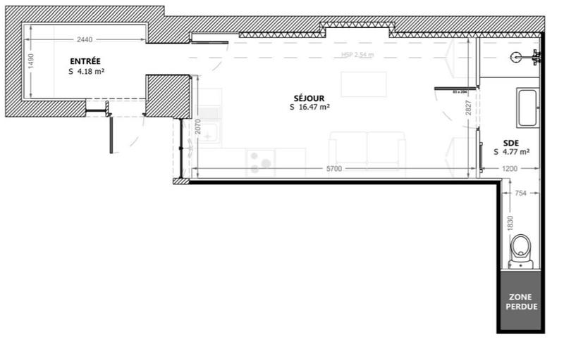 Appartement - 25 m² - 1 pièce