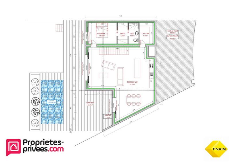 Terrain constructible - 626 m²