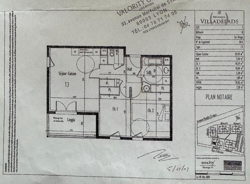 Appartement - 59 m² - 3 pièces