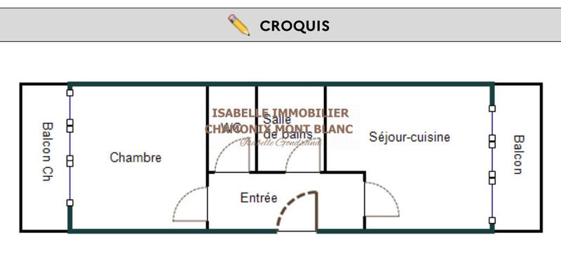 Appartement - 34 m² - 2 pièces