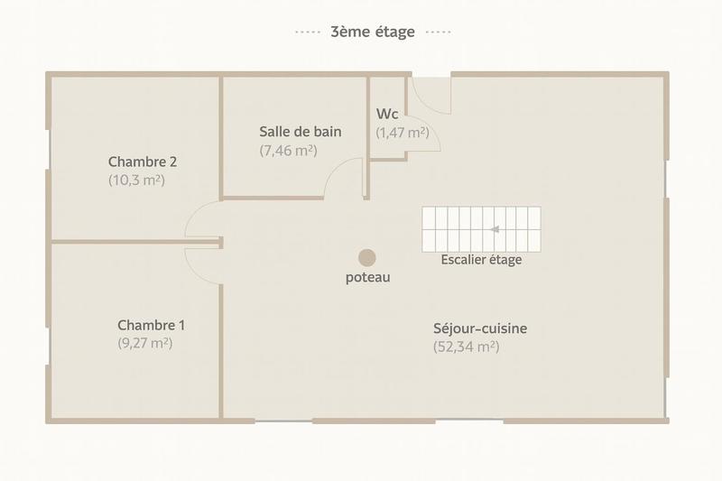 Appartement - 100 m² - 5 pièces