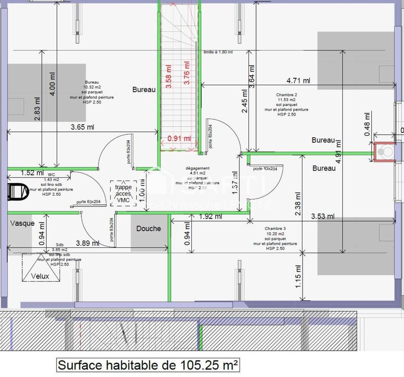 Maison - 105 m² - 5 pièces