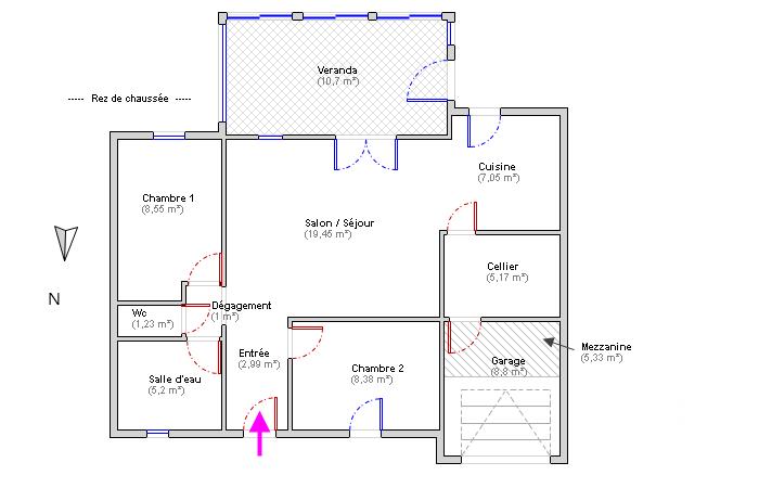 Maison - 65 m² - 3 pièces