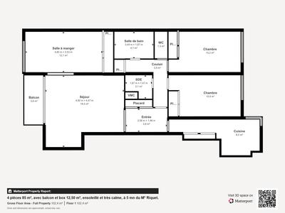 Appartement - 86 m² - 4 pièces