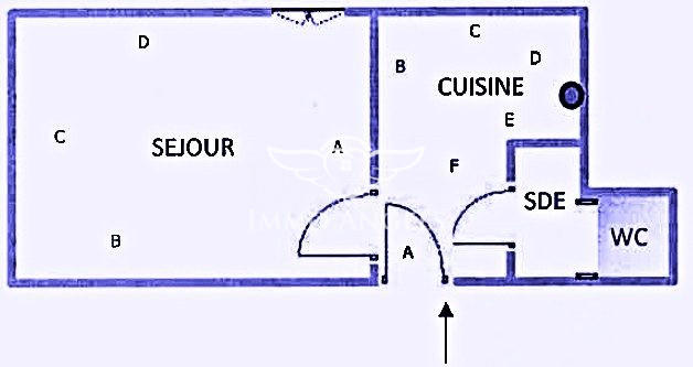 Appartement - 24 m² - 2 pièces