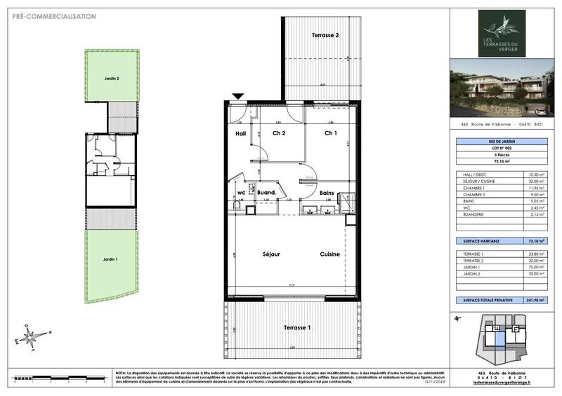 Appartement - 73 m² - 3 pièces