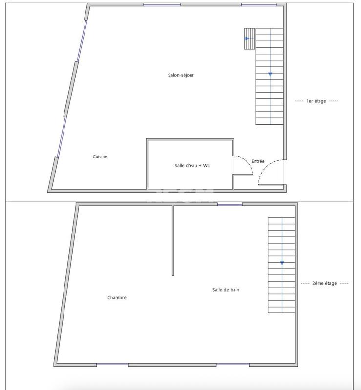 Duplex - 45 m² - 2 pièces