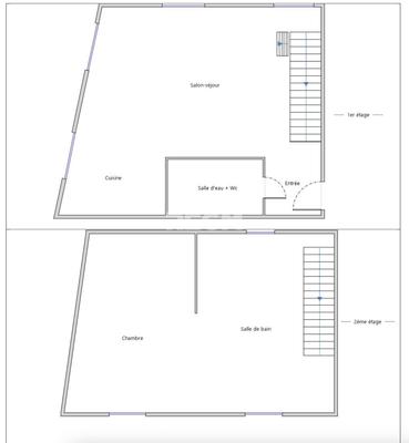 Duplex - 45 m² - 2 pièces