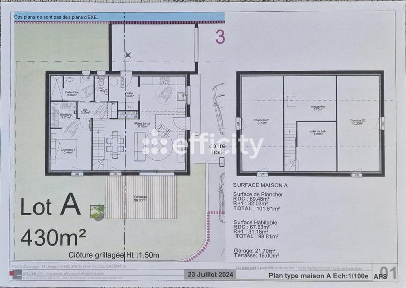Maison - 98 m² - 4 pièces