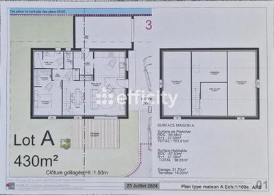 Maison - 98 m² - 4 pièces