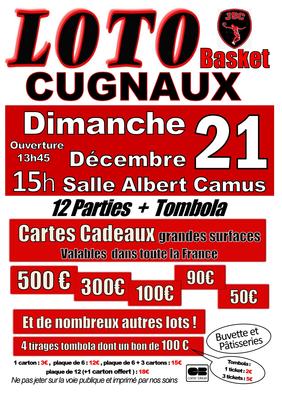 Loto traditionnel du Basket de Cugnaux