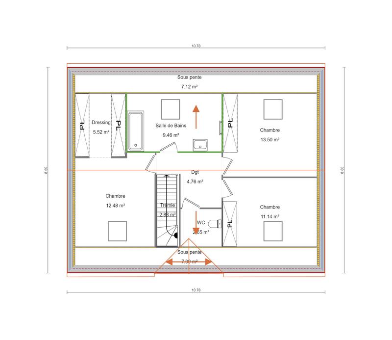 Maison - 102 m² - 4 pièces