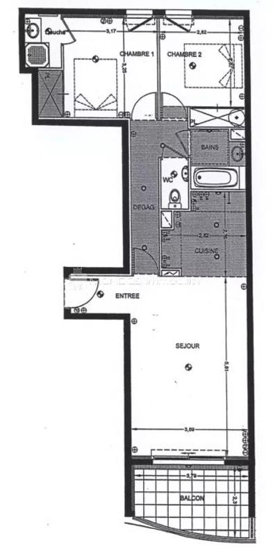 Appartement - 65 m² - 3 pièces