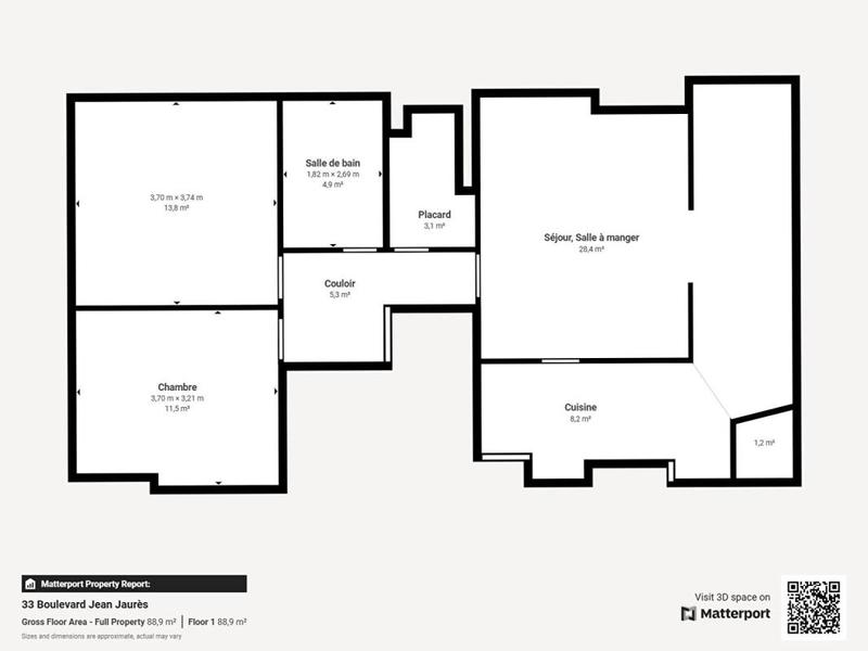 Appartement - 76 m² - 3 pièces