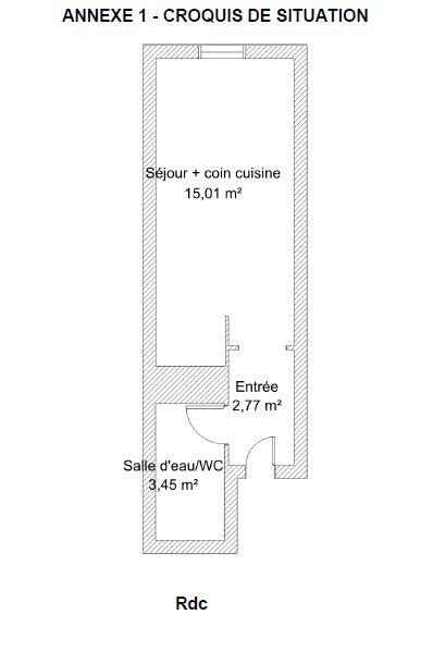Appartement - 21 m² - 1 pièce