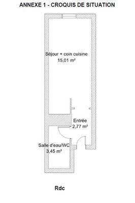 Appartement - 21 m² - 1 pièce