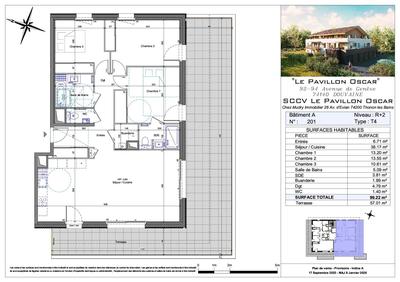 Appartement - 99 m² - 4 pièces