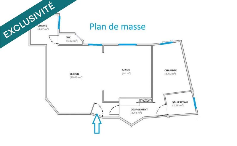 Appartement - 49 m² - 3 pièces