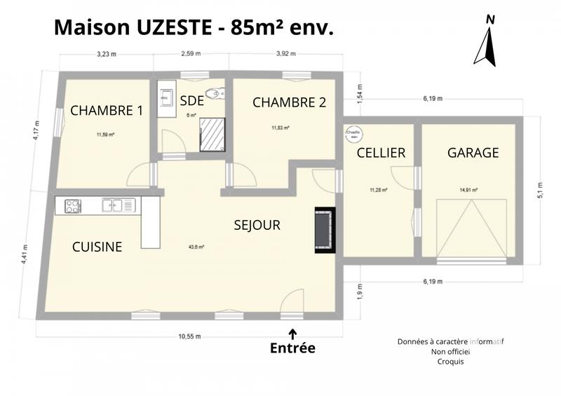 Maison - 85 m² - 4 pièces
