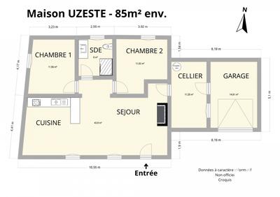 Maison - 85 m² - 4 pièces