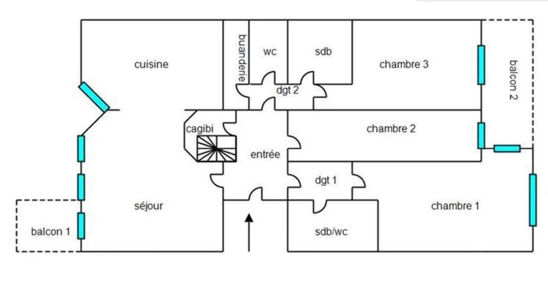 Appartement - 115 m² - 5 pièces