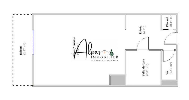 Appartement - 18 m² - 1 pièce