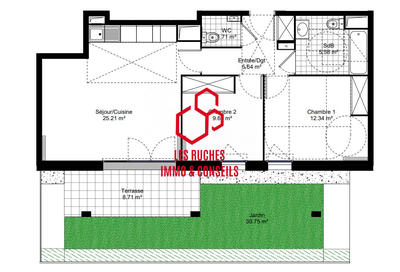 Appartement - 60 m² - 3 pièces