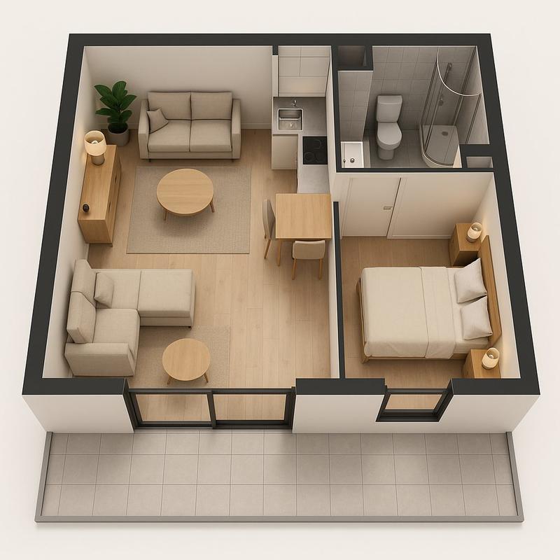 Appartement - 39 m² - 2 pièces