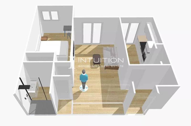 Appartement - 45 m² - 2 pièces