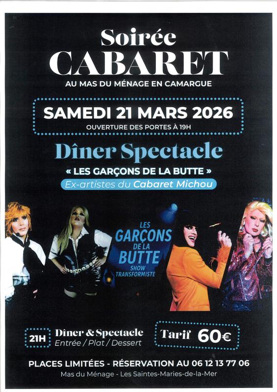 Soirée Cabaret au Mas du Ménage