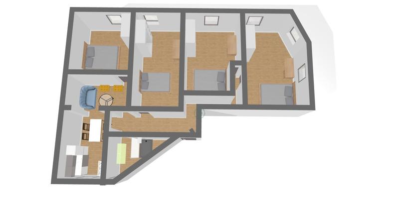 Chambre - 16 m² - 1 pièce