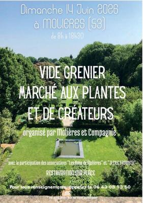 Vide greniers et marchés aux plantes du village de moliéres