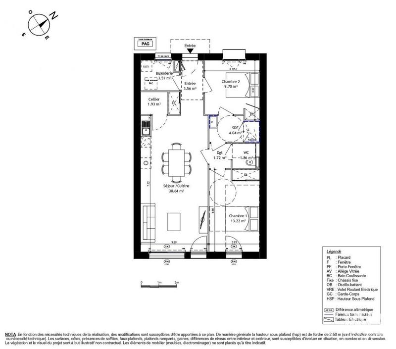 Maison - 70 m² - 3 pièces