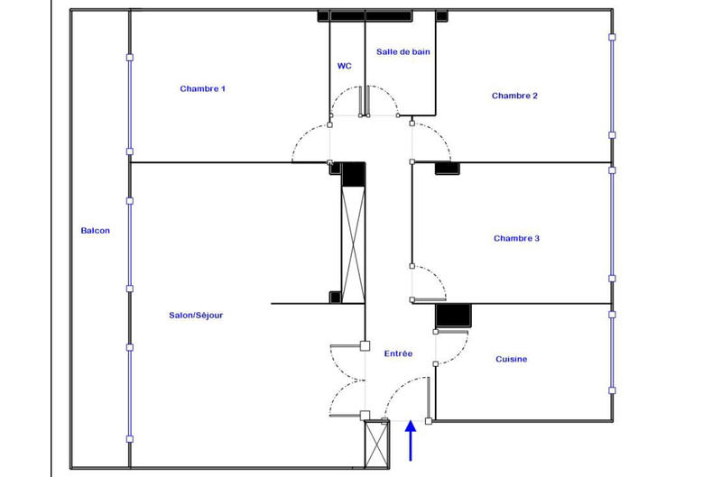 Appartement - 94 m² - 5 pièces