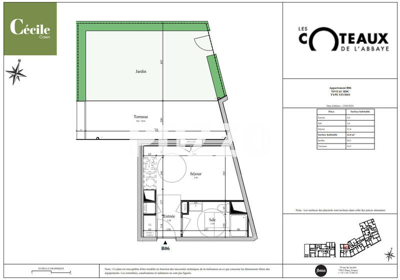 Appartement - 23 m² - 1 pièce