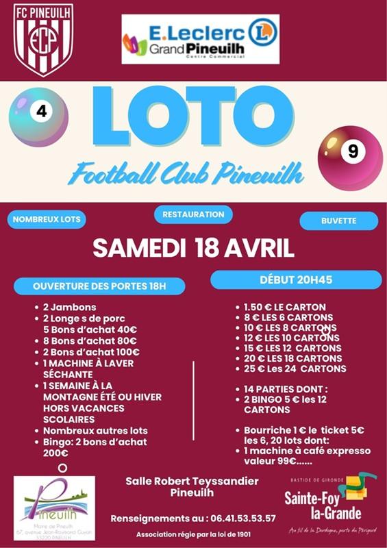 Loto du Football Club de Pineuilh