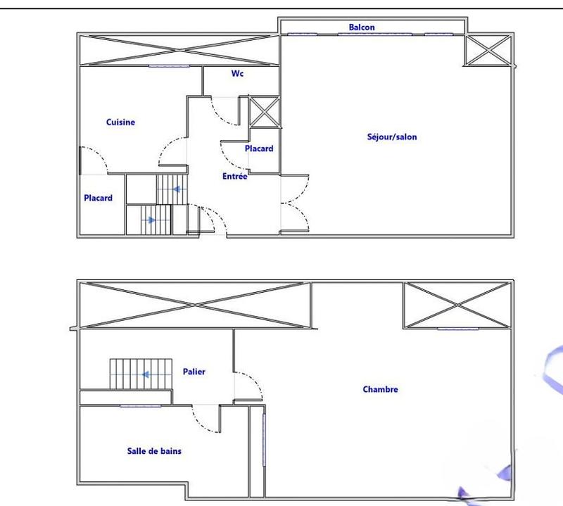 Duplex - 54 m² - 2 pièces