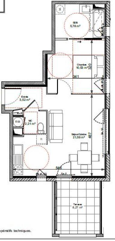 Appartement - 43 m² - 2 pièces