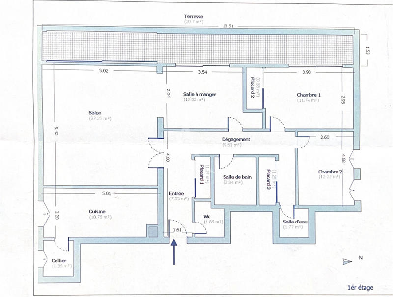Appartement - 98 m² - 4 pièces