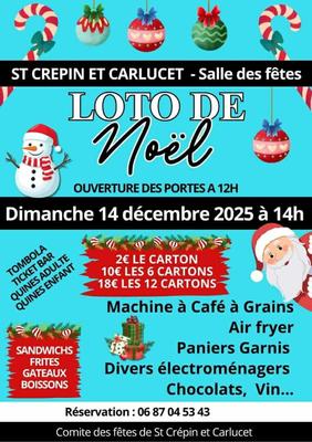 Loto de Noël à St. Crépin et Carlucet
