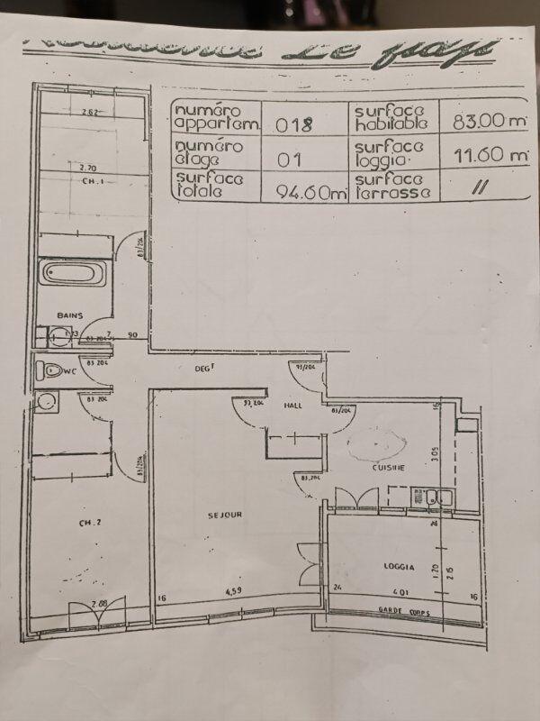 Appartement - 91 m² - 3 pièces