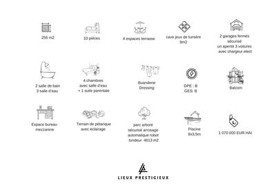 Demeure - 255 m² - 10 pièces