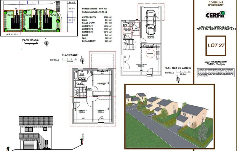 Maison - 90 m² - 4 pièces