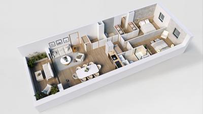 Appartement - 73 m² - 3 pièces