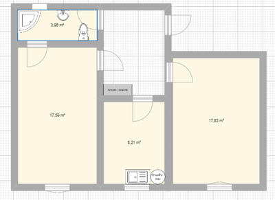 Appartement - 54 m² - 2 pièces