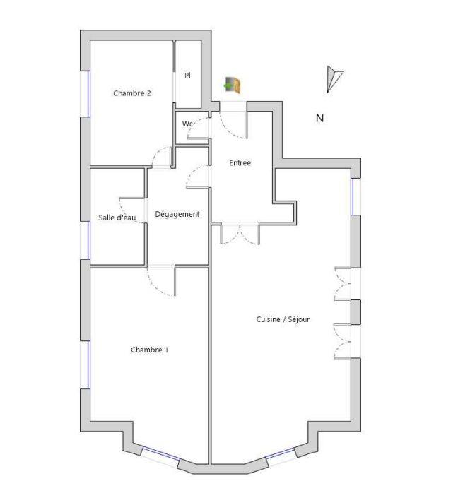 Appartement - 70 m² - 3 pièces