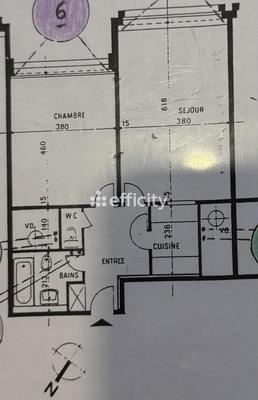 Appartement - 58 m² - 2 pièces