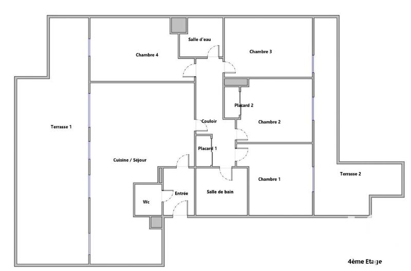 Appartement - 100 m² - 5 pièces